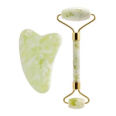 China The Face Lift Jade Roller Gua Sha Set Facial Stones for sale