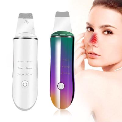 China Wholesale Rechargeable Ultrasonic Skin Scrubber Usb Skin Scrubber Wholesale Ultrasonic Deep Cleansing Ultrasonic Peeling Facial Cleaning Spatula for sale