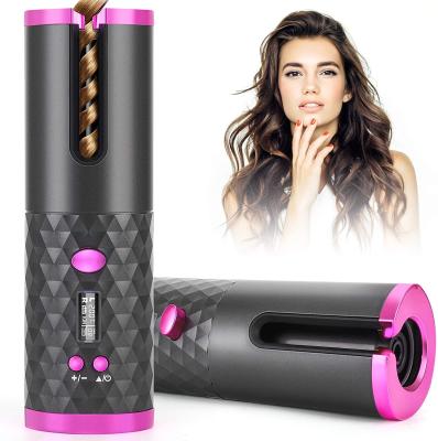 China High Quality Fast Heating Ceramic Mini Cordless Automatic Hair Curler Rechargeable USB for sale