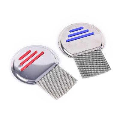 China Multifunctional Fine Tooth Stocked Cat Dog Grooming Combs Hair Removal Trimmer Stainless Steel Pet Flea Comb Brush for sale