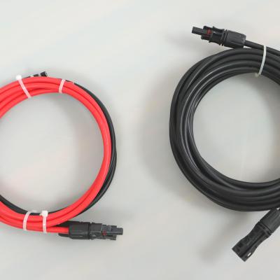 China PV Systems connect 6mm solar extension cable solar connector extension cable for sale