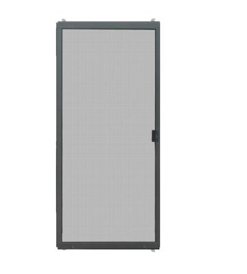 China New Modern Black Anti-aircraft Aluminum Alloy White Fiberglass Sliding Screen Doors for sale