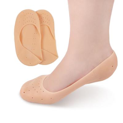 China Exfoliating Moisturizing Gel Breathable Silicone Massage Foot Care Socks Silicone Gel Socks For Foot Spa for sale