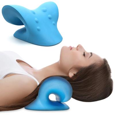 China Shoulder Massage Traction Pain Relief Relaxer Spine Alignment Neck and Neck Chiropractic Sleep Pillow Cervical Neck Stretcher for sale