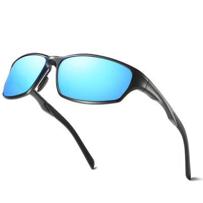 China Sports Sunglasses Aluminum Magnesium Uv400 Fishing Eyewear Recycling Glass Hd Polarized Sports Sunglasses For Men for sale