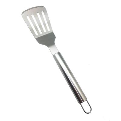 China Easily Cleaned Customize Brand Food Grade Stainless Steel BBQ Tool Grill Fish Turner BBQ Fish Spatula for sale