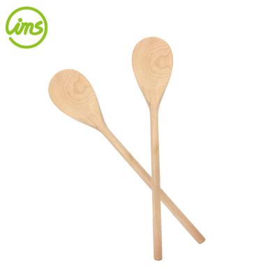 China Good Quality Stocked Household Handle Barbecue Cooking Spoon Wood for sale