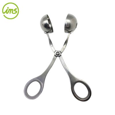 China Viable Non-Stick Stainless Steel Scooper Meat Baller Tongs for sale