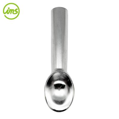 China Classic 18CM Long Stocked Silver Ice Cream Scoop for sale