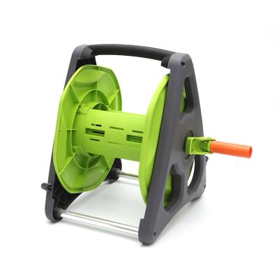 China 45M Water Hoses Holder Garden Hand Crank Adjustable Plastic Hose Reel Portable Hose Reel Cart for sale