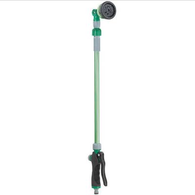 China Soft Handle ABS Aluminum Tubes Garden Telescopic Water Nozzle Wand Spray Gun for sale