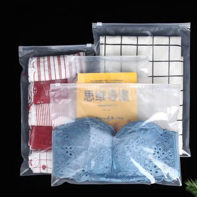 China Plastic Toys Cosmetics Plastic Toys Cosmetics Recyclable Front Zipper Bag LDPE Transparent Back Frosted Ziplock Bag for sale