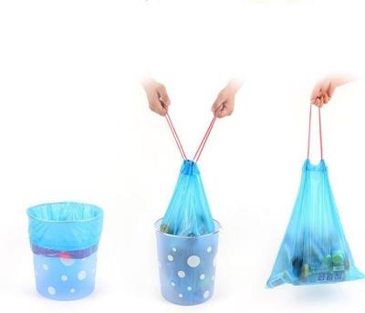 China Wholesale Customized Drawstring Tie-handle Biodegradable Biodegradable Compostable Plastic Garbage Bag With Household for sale