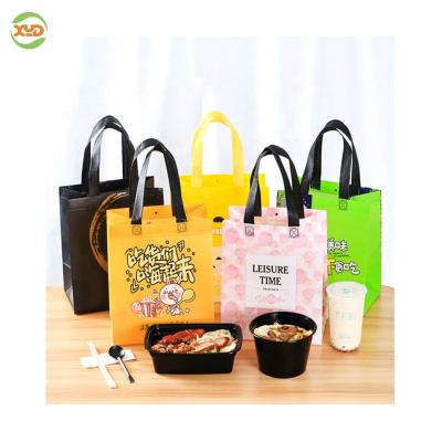 China Non Woven Sourcing Handbag Tote Bags Takeaway Food Packaging Bags Heat Insulation Milk Tea Handbag Customization for sale