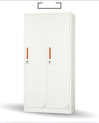 China 2021 NEW PRODUCT China Manufacturer Desk KD 2 Door Adjustable Clothing Steel Locker / Wardrobe (Height) for sale