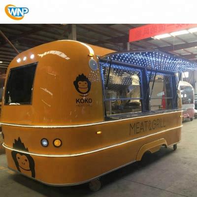 China Mobile Hot Dog Stainless Steel Airstream Food Trailer Used Food Trucks for sale