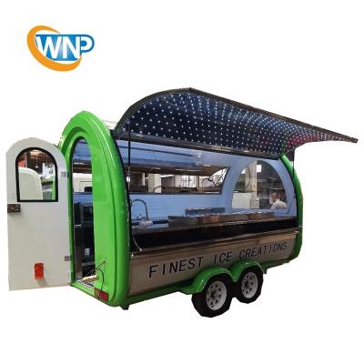 China 2019 WNP Commercial Food Truck Van Fast Food Trailer Food Cart Mobile Food Truck for sale