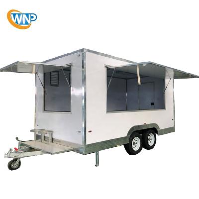 China Vegetable Processing Plant WNP Food Vans Selling Trailer Dining Car Mobile Snack Truck for sale