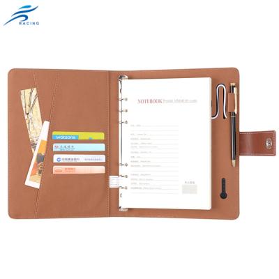 China Custom Leather Hardcover Notebook with USB and High Quality Gift Diary for sale