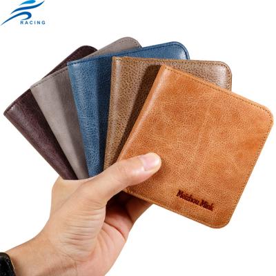 China Genuine NATIONAL Cow Leather Material Handmade Men Slim Wallet Small Mini for sale