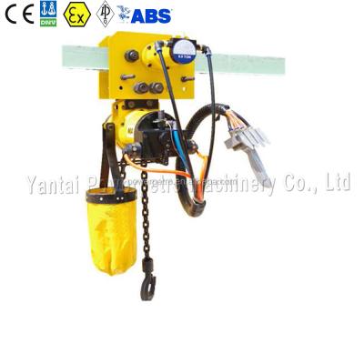 China CRANES 1000kg Air Single Chain Hoist with Air Trolley for sale