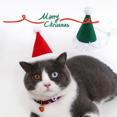 China New Stocked Amazon Pet Christmas Hat Cat Dog Holiday Decoration Birthday Party Hat Headwear For Cat Dog for sale