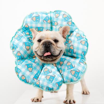 China Pet Head Cover Postoperative Premium Protective Inflatable Collar Viable Anti Bite Lick Anti Seize Neck Collar For Dogs for sale