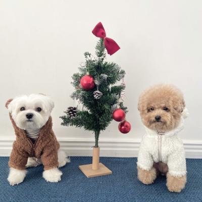 China Wholesale Cute Sustainable Pet Bear Cat Clothing Autumn And Winter Teddy Bear Bichon Dog Winter Lambswool Pet Coat Hot Sale Central Institute of Statistics for sale