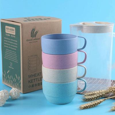 China Wheat Straw Sustainable Eco-frinedly Bpa Free Promotional Custom Coffee Cup Mugs for sale