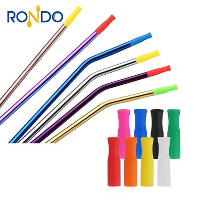 China Amazon Sustainable Stainless Steel Straws Accessories Silicone Tips For Straws for sale