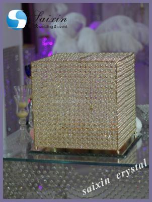 China Wedding Gorgeous Gold Wedding Invitation Card Box ZT-198 for sale