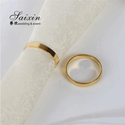 China Factory wholesale wedding party table decoration zinc alloy metal die cast simple soft napkin ring for sale