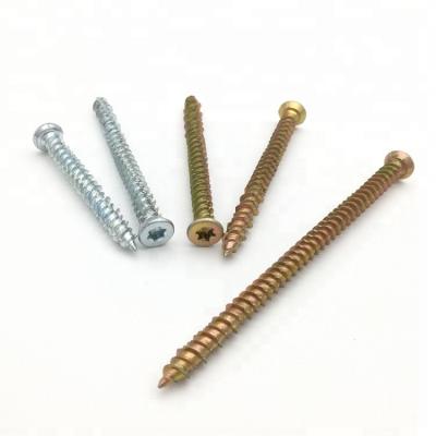 China Pan Yellow Zinc Plated Torx Countersunk Concrete Head Construction Window Sash Screws for sale