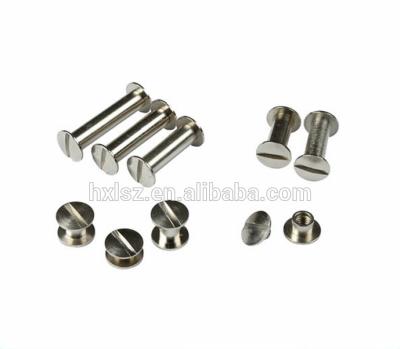 China Stainless steel brass /plastic stainless steel threaded post book binding screw /chicago screw for sale