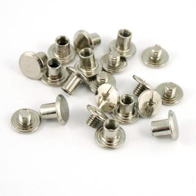 China Pan China Manufacture Male Female Chicago Nickel Plated Brass Screws for sale