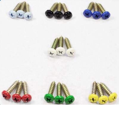 China Baking High Tensile Finish Strength Colored Phillips Pan White Painted Head Self Drilling Screw for sale