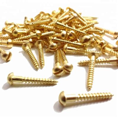 China China Custom Precision Slotted Brass Pan Head Wood Screws for sale