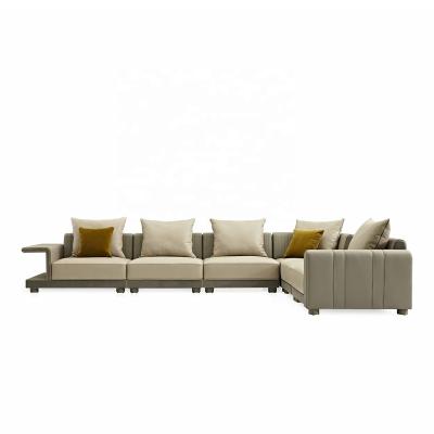 China Massage Most Popular Genuine Leather Sofa Luxury Corner Sofa Modern Sectional Sofa Set for sale