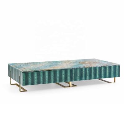 China High quality multi function coffee table with storage luxury coffee table marble square coffee table for sale