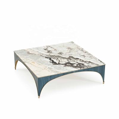 China High Quality Modern Design Coffee Table Marble Rectangle Table Coffee Leg Stainless Steel Coffee Table for sale