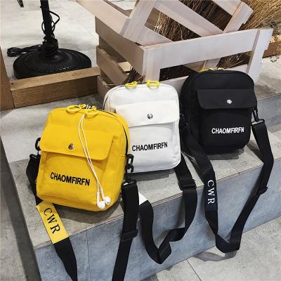 China Harmless Women Fashion Pure Color Casual Zipper Women's Tote Outdoor Bag Canvas Handbag Messenger Shoulder Bag for sale