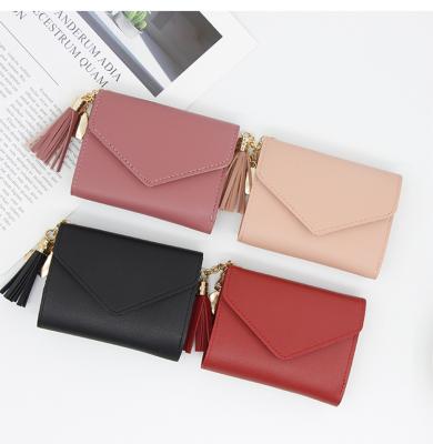 China New Design PU Leather Zipper Card Holder Clutch Car Woman Short Wallet Waterproof Women Wallet for sale