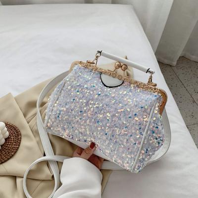 China Fashion One Shoulder Messenger Bag Sequin Bag Harmless Women's 2021 Handbags and Purses for sale