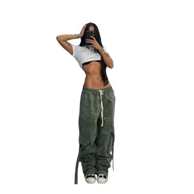 China 2021 anti-static European and American autumn women's foreign trade straight-leg pants for sale