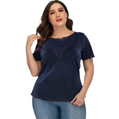 China Sustainable Plus Size Womens Tops Thin Cooked Loose T Shirt Wholesale for sale