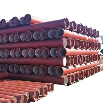 China Drinking Water/Wastewater Red Iron Pipe Class K9 Powder Coating Malleable Iron Epoxy Pipe For Groundwater Ductile Iron Pipe for sale