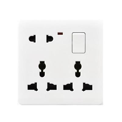 China 16A 250V Residential / General Purpose Bengal Wall Switches European 1gang 8pin Electric Switch and Socket Switches and Sockets Luxury for sale