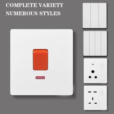 China New Multipurpose Designed BS UK 25A Household Strip Decorative Single Wall Switch 1 Way for sale