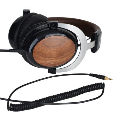 China Professional Circumaural 50mm Loudspeaker Headphone DJ Wireless Wooden Headphones Studio for sale