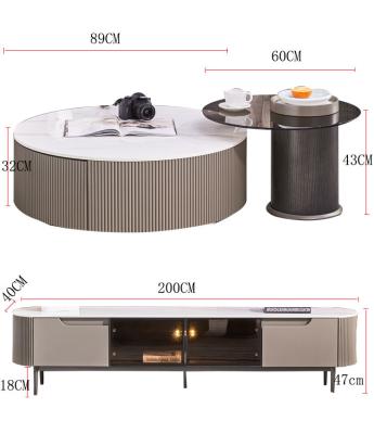 China Tea table (size) of adjustable Italian high gloss imported tea table dish rock and fashionable tempered glass small for sale